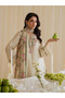 Beige Natural Crepe Embroidered Farshi Plazzo Set - HRT3839 | Beige-Size:2XL-44-Inches - 3