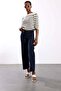 Dark Navy Blue Elastic Waist Straight Cut Jeans 761 - 5