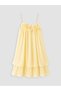 Two Mt Shop Quality Girls' Chiffon Dress with Rope Straps and Floral Detail