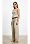 Women's Canvas Trousers Pnt02284 Natural - 3