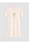 Nevavm Oval Collar Printed Maternity Nightgown with a Difference - 5