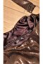 Cookie Sequin Shopper / Brown Sequin Women's Shoulder Bag (28*49) - 5