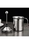 Manual stainless steel milk frother with double-layer milk frother, suitable for cappuccino, coffee, latte, and hot chocolate (400ml). - 4