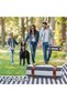 Striped picnic blanket with handles – waterproof and sandproof – perfect for picnics, camping, and other activities. - 2