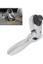 72-tooth quick-release flexible adjustable head ratchet wrench, 2-in-1 1/4 inch ratchet wrench, silver - 4
