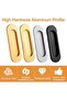 4 Pcs Matte Black Self-Adhesive Aluminum Sliding Door Handles, Flat Oval Stick-on Pulls for Cabinets & Windows - 3