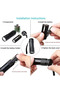 A set of 6 UV ultraviolet black light flashlights with 9 LED lights, suitable for outdoor and other occasions. - 2