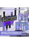 Toothbrush holder - electric toothpaste dispenser - for children and adults - 2 toothpaste dispensers - grey - 4
