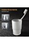 2-piece glass toothbrush cup set, children's teeth cup, wall-mounted toothbrush holder, bathroom accessory - 2