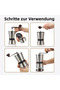 This manual/handheld coffee grinder features a ceramic grinding mechanism and is suitable for espresso, with 8 grind settings. - 5