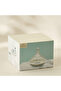 Palm Tree Print Bone China Tajine with Glass Lid - 12x6x13 cms - 7