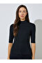 Pack of 2 - High Neck Half Sleeve Fitted Knit Top - 3