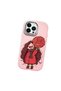 iPhone 13 Pro Max Compatible Case Camera Protector Pink Silicone Couple Phone Case Girl Patterned - 3