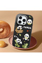 iPhone 16 Pro Max Compatible Case with Camera Protector Black Silicone Couple Phone Case with Panda Pattern - 2