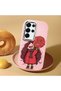 Samsung Galaxy S25 Ultra Compatible Case Camera Protector Pink Silicone Couple Phone Case Girl Patterned - 2