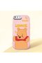 iPhone 8 Plus Compatible Case Camera Protective Pink Silicone Couple Phone Case with Bear Pattern