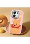 Redmi Note 13 4g Compatible Case with Camera Protection Pink Silicone Couple Phone Case with Bear Pattern - 2