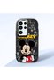 Samsung Galaxy S24 Ultra Compatible Case Camera Protector Black Silicone Couple Phone Case Character Patterned