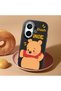 Vivo X200 Fe Compatible Case Camera Protector Black Silicone Couple Phone Case with Bear Pattern - 2