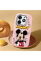 Tecno Spark 10 Pro Compatible Case Camera Protector Pink Silicone Couple Phone Case Character Patterned - 2