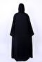 Women’s Classic Black Front-Open Abaya with Ari Embroidery & Stone Embellishments - 4
