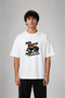 Off Road Printed Cotton White T-Shirt T-Shirt