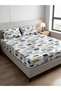 Linear Series 100% Cotton Nordic-Inspired Geometric Bed Sheet and Pillow Set