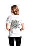Stylized Flower Thin Petal Pattern Printed Women's T-Shirt