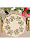 Pine Cone Embroidered American Placemat 35X35 cm Stain-Resistant Decorative Table Placemat - 2