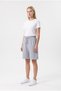 Women's Gray Above-Knee Shorts Relaxed Fit Casual Sports Bermuda Shorts with Pockets and Laces - 3