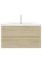 Sink Cabinet with Built-in Basin Sonoma Oak Engineered Wood - 2