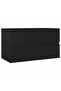 Sink Cabinet with Built-in Basin Black Engineered Wood - 7