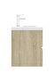 Sink Cabinet with Built-in Basin Sonoma Oak Engineered Wood - 4