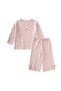 Wide Cut Seasonal Waffle Set for 2-8 Years Powder Pink