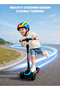 (cl463-Black)Kids 3‑Wheel Scooter, Height‑Adjustable Foldable Kick Scooter, Colorful Light, Gravity Steering Anti‑Tip Scooter for Children 2‑10 Years Old - 5