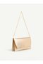 Women's Hand and Shoulder Bag with Side Chain Strap and Magnet Detail on the Cover – Stylish Portfolio Clutch - 3