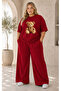 Women's Plus Size Premium Oversize Cotton 2-Piece Tracksuit Set Casual Comfortable Streetwear