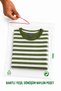 30X40+5 cm Transparent Green Recyclable Adhesive Nylon Bag 30X45 Green Recyclable Bag 200 Pieces - 6