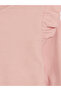 Crew Neck Ruffle Girl's T-Shirt - 2