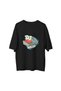 Women's Oversize Graphic Printed T-Shirt Music Themed Retro Style Relaxed Fit Casual Wear Modern Stylish - 2