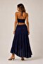 Asymmetrical Cut Boho Maxi Skirt - 3