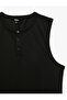 Cotton Regular Fit Hakim Collar Sleeveless Buttoned Undershirt - 3