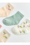 Floral Embroidered Baby Girl Socks from Uzg Store for Style Enthusiasts, Pack of 5 - 3