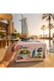1 landmark printed large-capacity travel theme portable makeup storage bag (random colors, random delivery of surface printed patterns) W584 - 8
