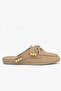Vessia Women's Genuine Leather Suede Open-Back Beaded Detailed Loafer - 4