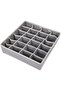 24-compartment non-woven grey sock storage box