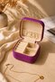 Premium Velvet Travel Jewelry Box 12X8 cm |   Zippered Jewelry Organizer, Ring Earring Necklace Bracelet Storage Box
