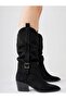 Western Women's Thick Heeled Summer Boots with Bellows - 6