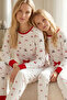 Ecru Patterned Cotton Lycra Knitted Pajama Set26241162