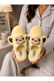 Cute Monkey Figured Plush House Slippers Soft Sole Winter House Slippers Dowry Slippers Stc1325 - 3
